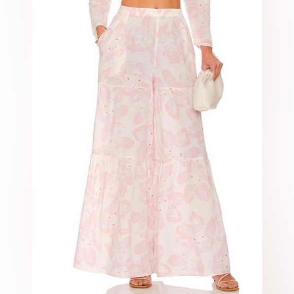 NWT Something Navy Pink Wide Leg Set - Picture 6 of 7